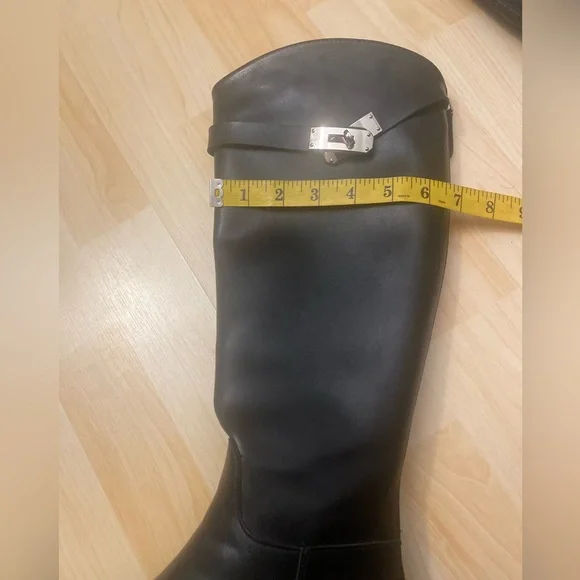 Black Knee-High rain Boots - Picture 5 of 16